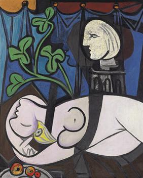 Nude, Green Leaves and Bust Nude, Green Leaves and Bust